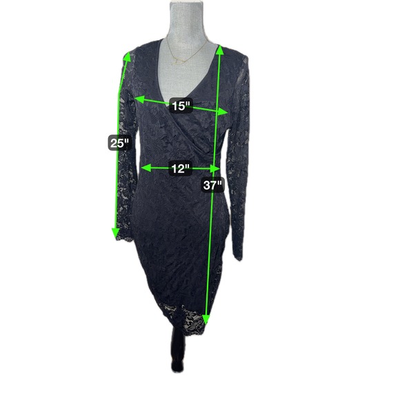 H&M Maternity black lace long sleeve midi dress - Picture 6 of 8